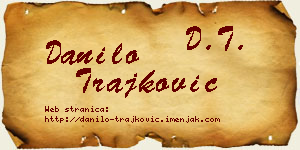Danilo Trajković vizit kartica